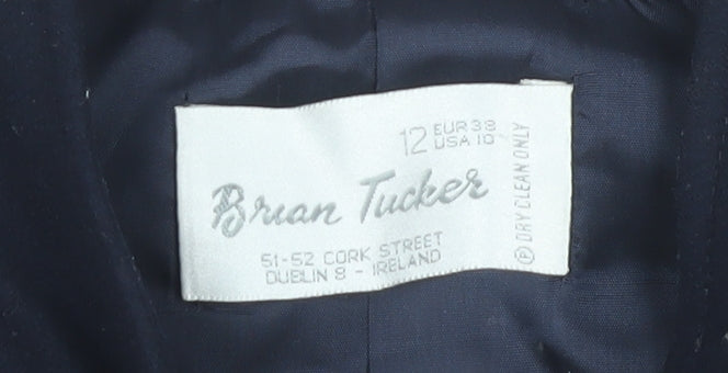 Brian Tucker Women's Black Jacket Size 12 Collarless