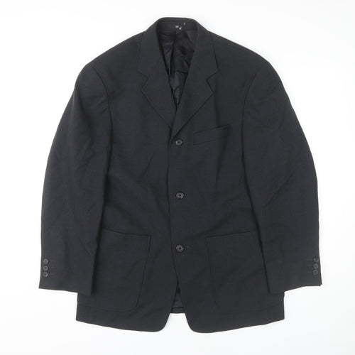 Ciro Citterio Men's Black Wool Blazer 38S