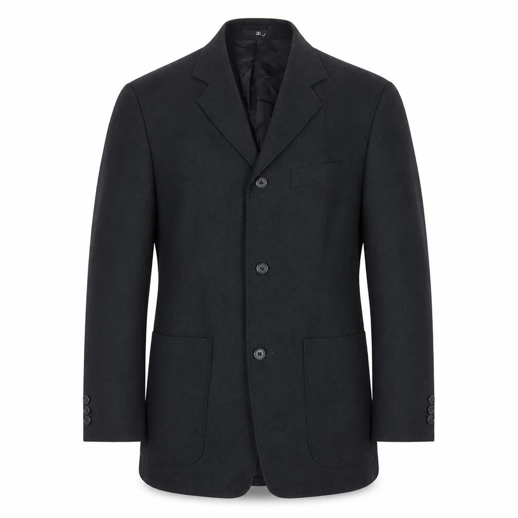 Front view of Ciro Citterio Men's Black Wool Blazer 38S