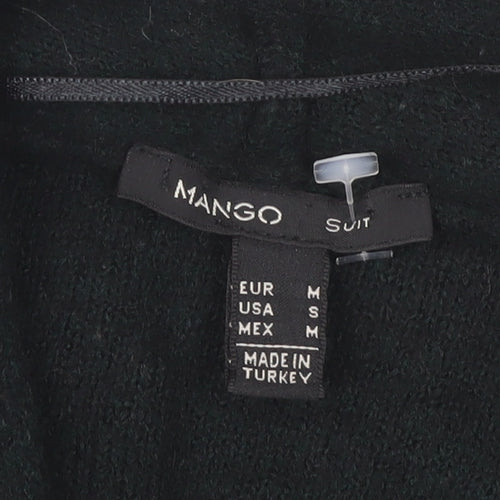 Mango Women's Black Cardigan M Wool Blend Belted