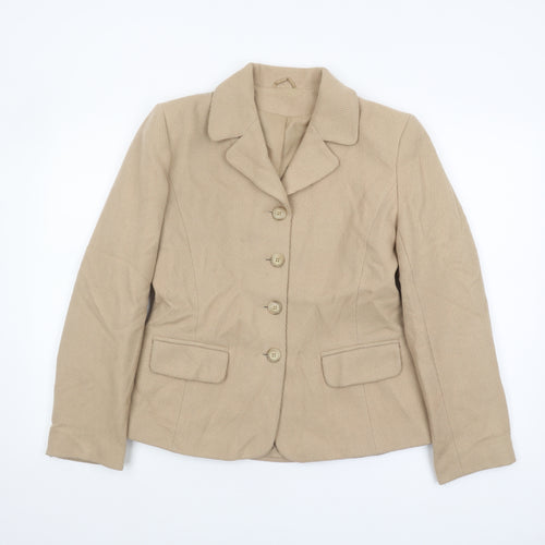 Dorothy Perkins Women's Beige Herringbone Blazer Size 12