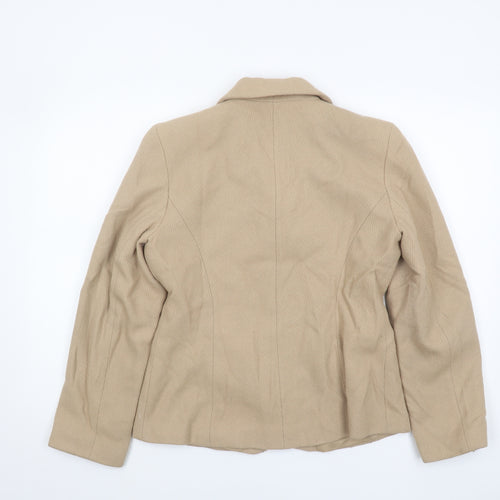 Dorothy Perkins Women's Beige Herringbone Blazer Size 12