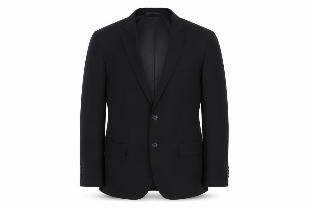 Front view of Spectre Men's Black Formal Blazer, size 40