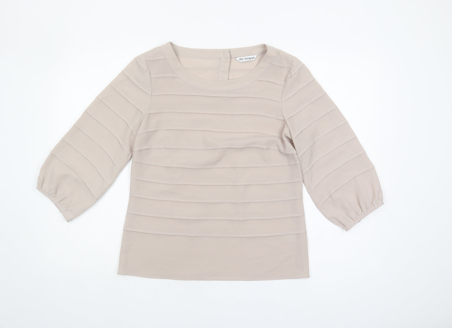 Marks and Spencer Women's Beige Blouse Size 10