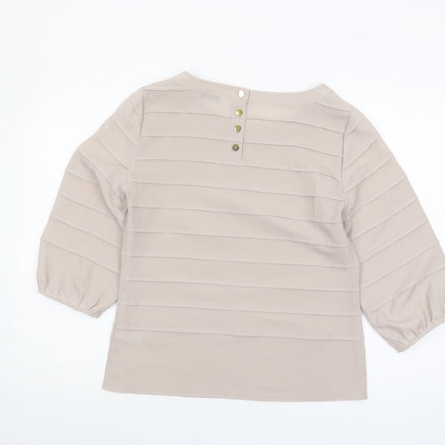 Marks and Spencer Women's Beige Blouse Size 10