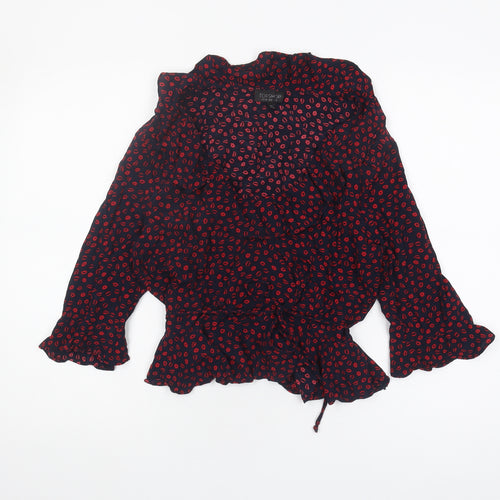 Topshop Women’s Multicoloured Wrap Blouse, Size 12