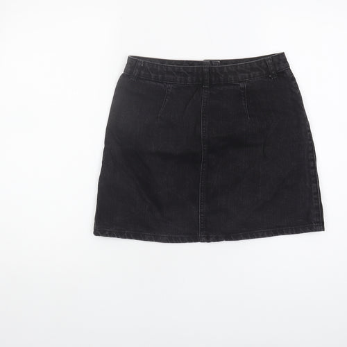 Miss Selfridge Women's Black Denim Skirt, Size 10
