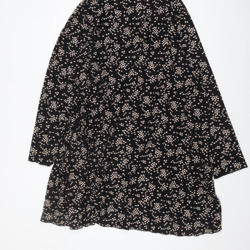 New Look Women Black Floral Long Sleeve Shift Dress