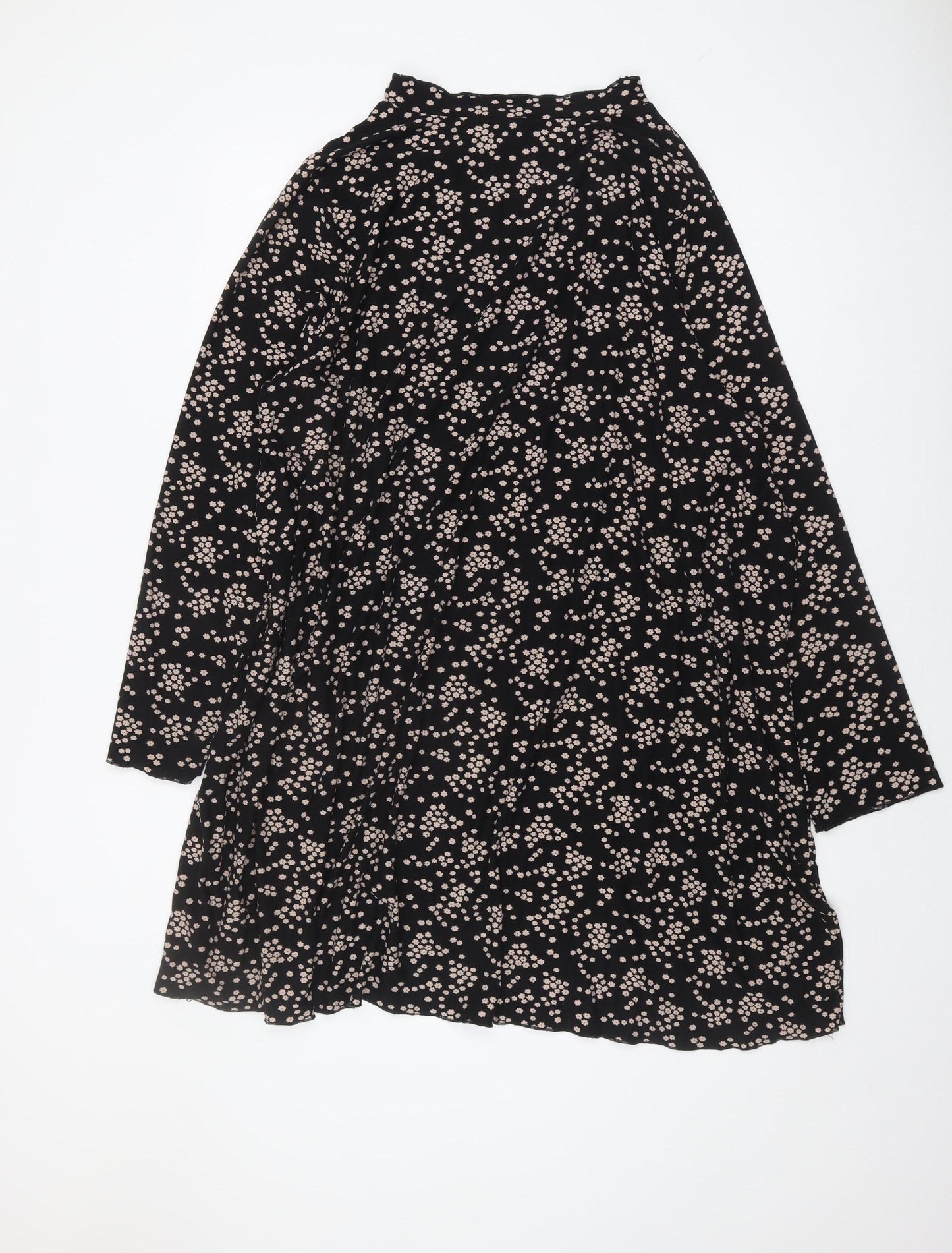 New Look Women Black Floral Long Sleeve Shift Dress