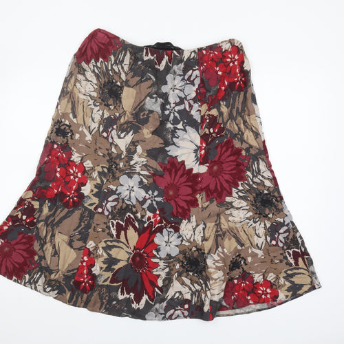 Marks and Spencer Women's Multicoloured A-Line Midi Skirt