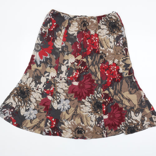 Marks and Spencer Women's Multicoloured A-Line Midi Skirt
