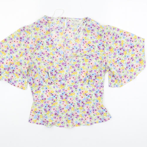 Miss Selfridge Women's Multicoloured Floral Blouse Size 10