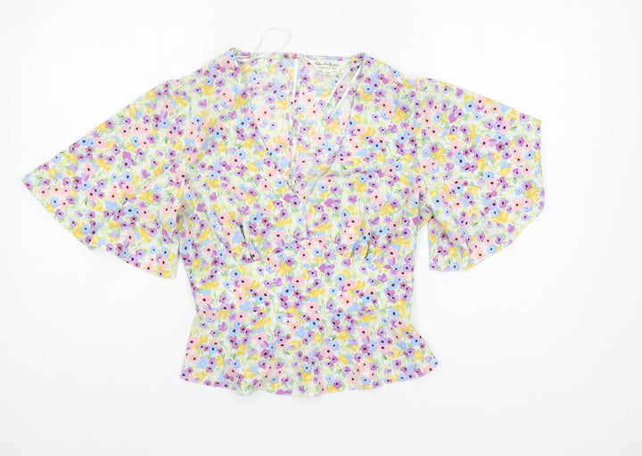 Miss Selfridge Women's Multicoloured Floral Blouse Size 10