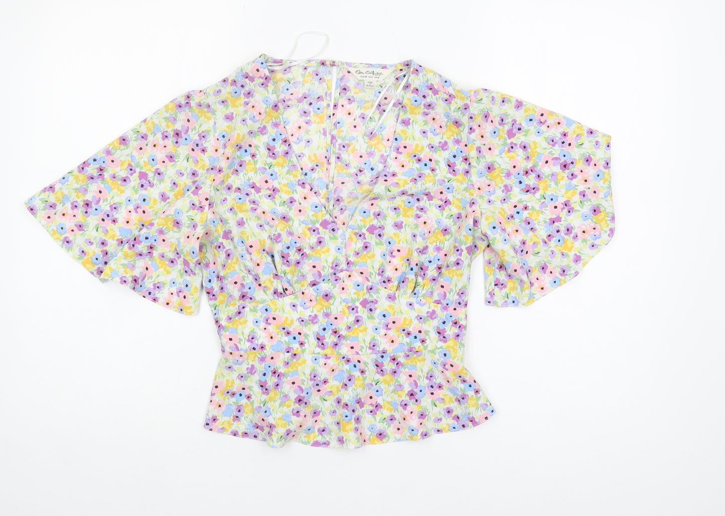 Miss Selfridge Women's Multicoloured Floral Blouse Size 10