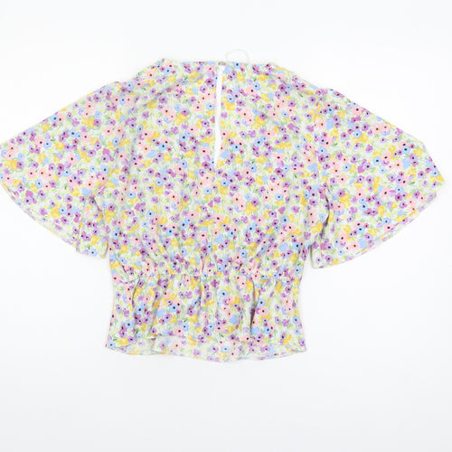 Miss Selfridge Women's Multicoloured Floral Blouse Size 10
