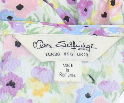 Miss Selfridge Women's Multicoloured Floral Blouse Size 10