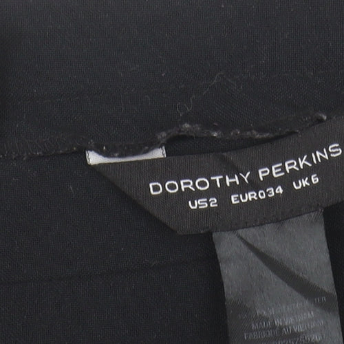 Dorothy Perkins Women's Black Skater Skirt Size 6