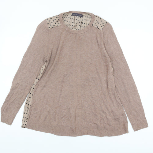Marks and Spencer Women's Beige Polka Dot Pullover Jumper Size 12