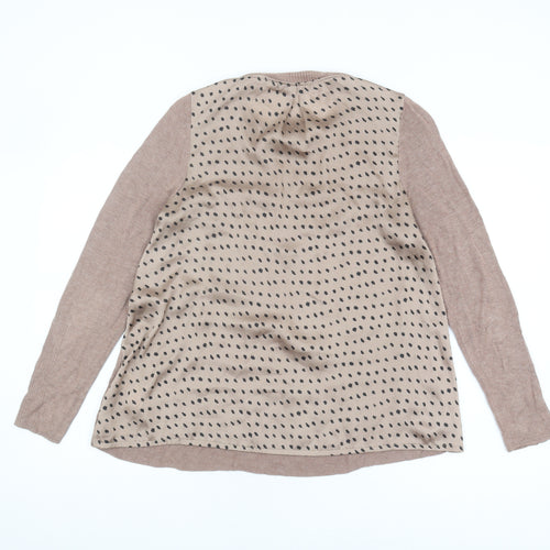 Marks and Spencer Women's Beige Polka Dot Pullover Jumper Size 12