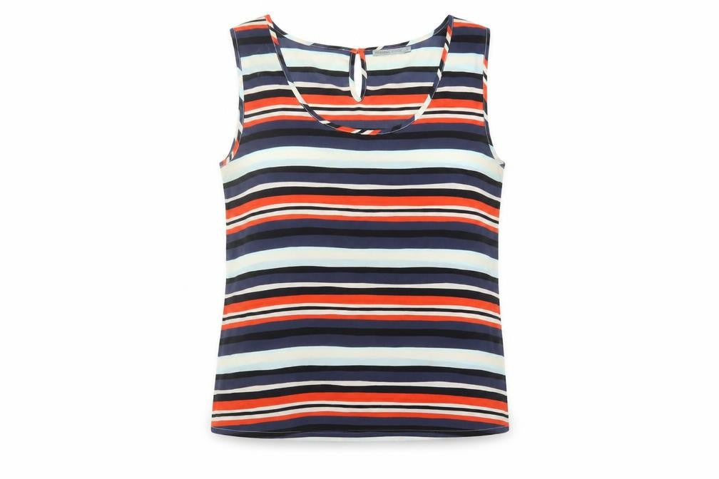 Front view of Soaked In Luxury Women's Multicoloured Striped Tank XL