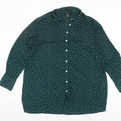 New Look Women's Green Polka Dot Maternity Shirt