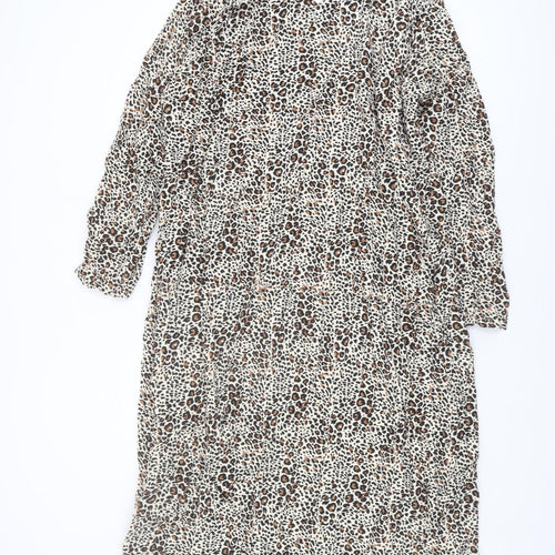 ASOS Women Animal Print Dress Multicoloured Size 26