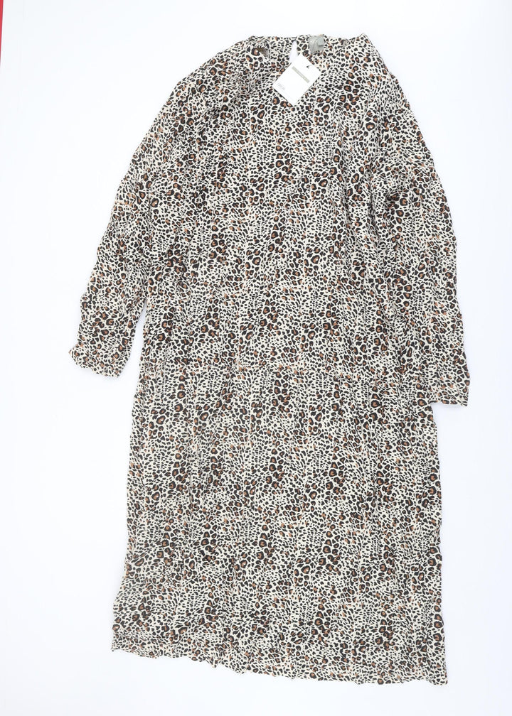 ASOS Women Animal Print Dress Multicoloured Size 26