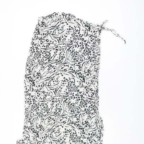 Miss Selfridge Women's White Animal Print Skirt Size 12