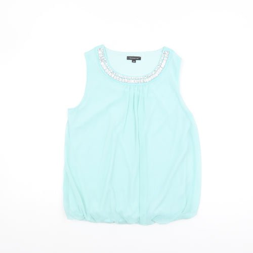 Truworths Women’s Blue Beaded Sleeveless Tank Size 8