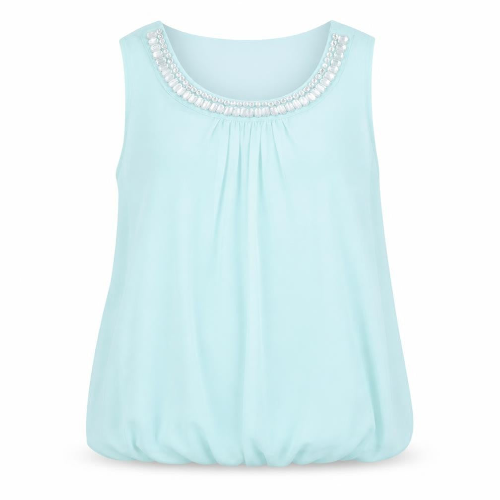 Truworths Women’s Blue Beaded Sleeveless Tank Size 8