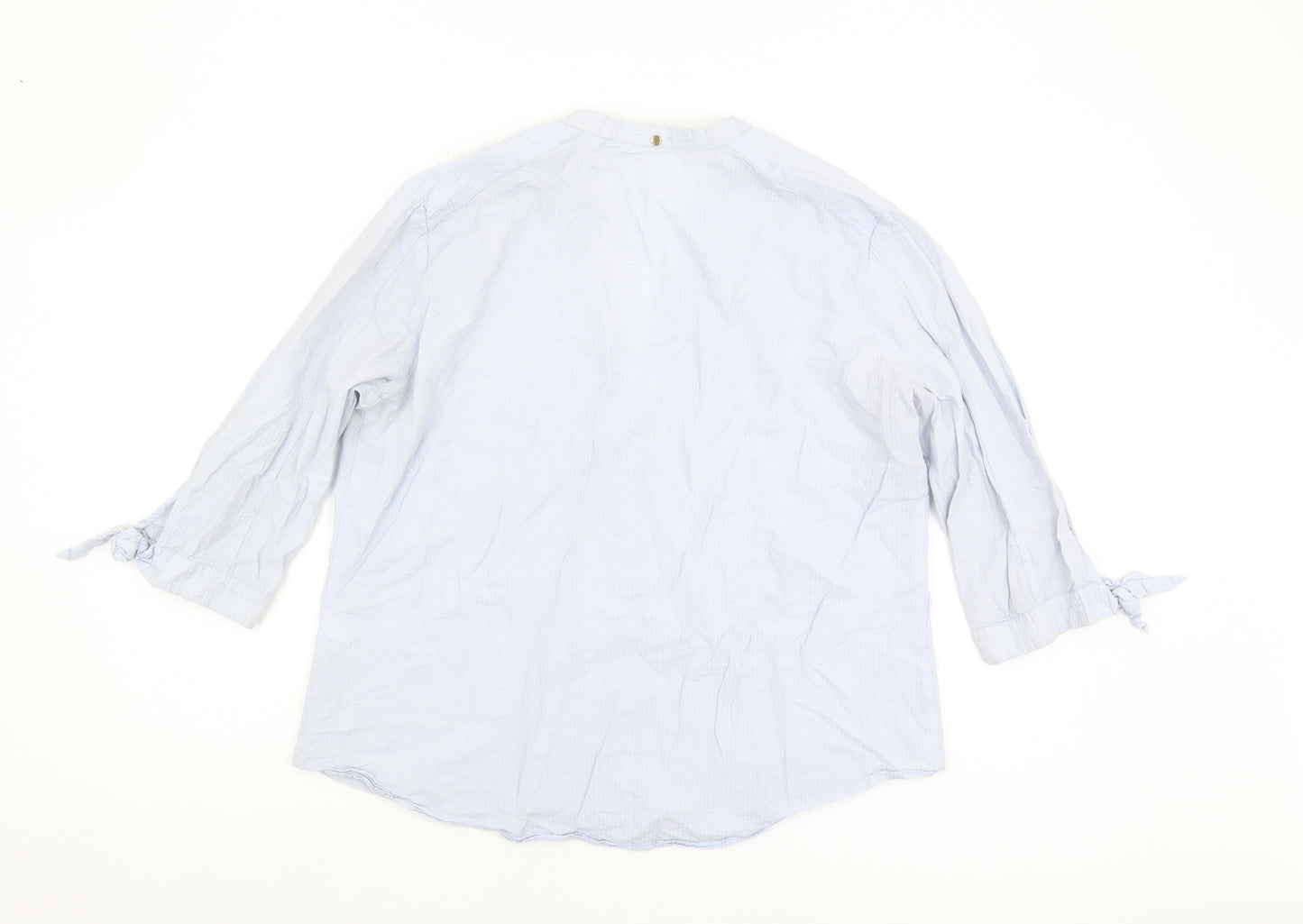 Zara Women's Blue Button-Up Shirt Size 14