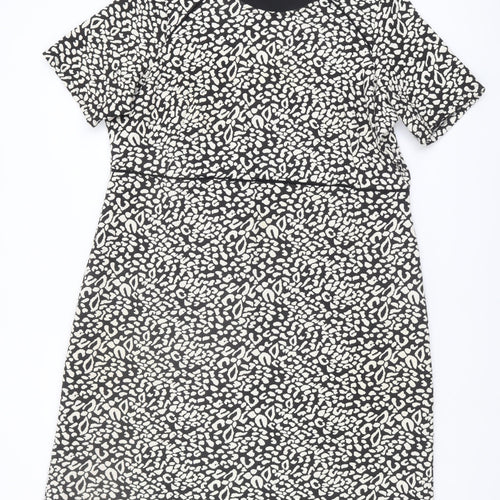 Marks and Spencer Women's Black Print Dress Size 22