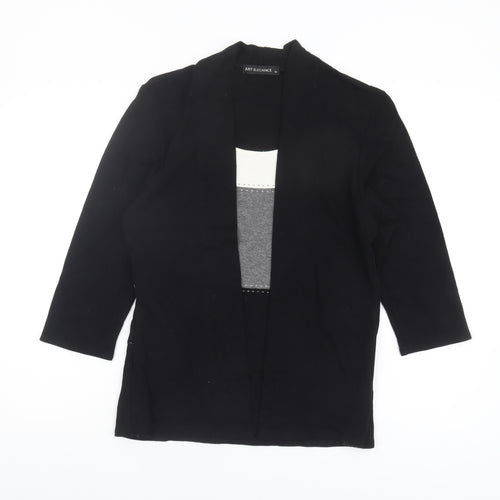 Just Elegance Women's Black Regular Fit Top, Size 14