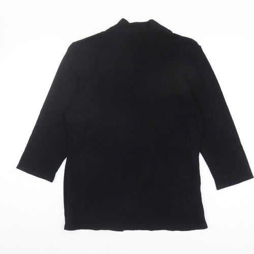 Just Elegance Women's Black Regular Fit Top, Size 14