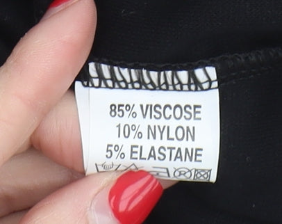 Just Elegance Women's Black Regular Fit Top, Size 14