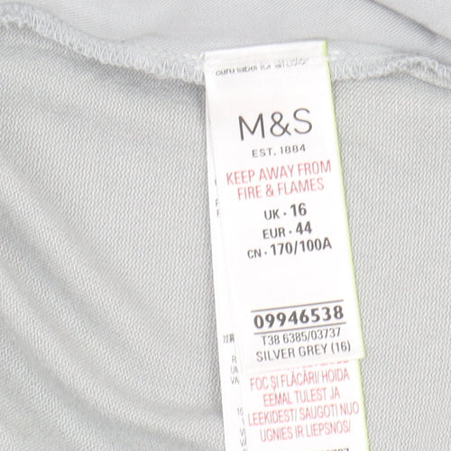 Marks and Spencer Women's Grey Open Front Cardigan UK 16