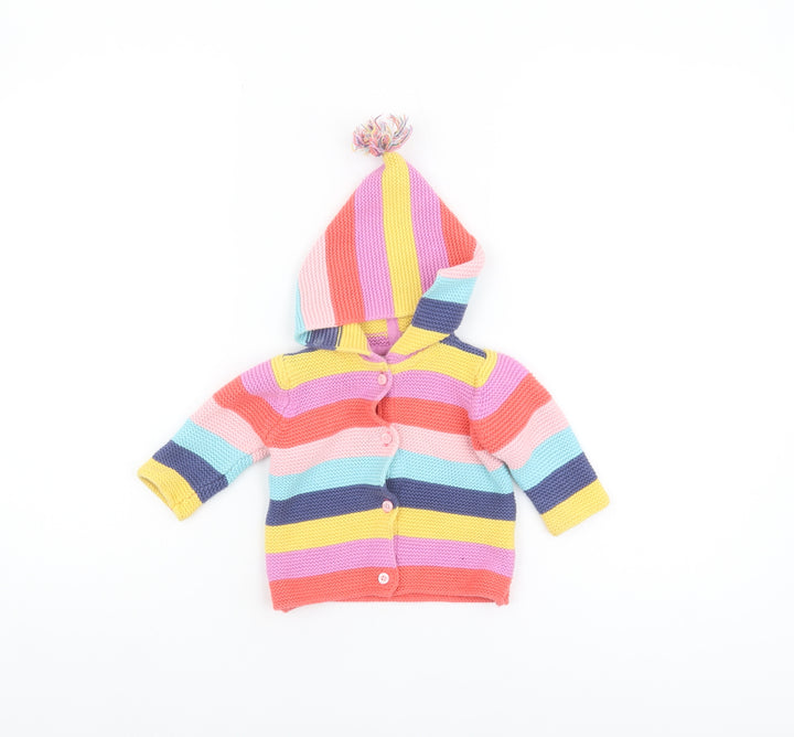 Next Multicoloured Unisex Baby Hooded Cardigan 3-6 Months