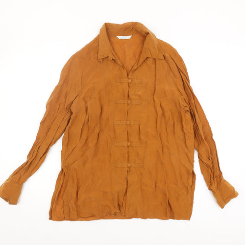 Marks and Spencer Women's Brown Blouse, Size 10, Classic Vintage