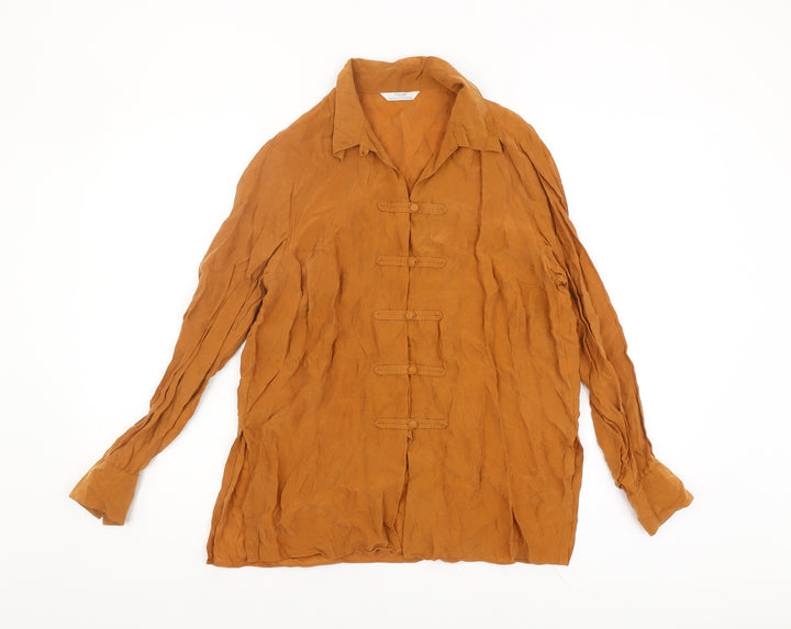 Marks and Spencer Women's Brown Blouse, Size 10, Classic Vintage