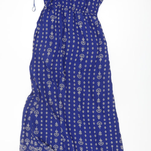 New Look Women's Blue Floral Jumpsuit Size 10