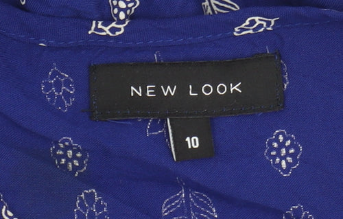 New Look Women's Blue Floral Jumpsuit Size 10