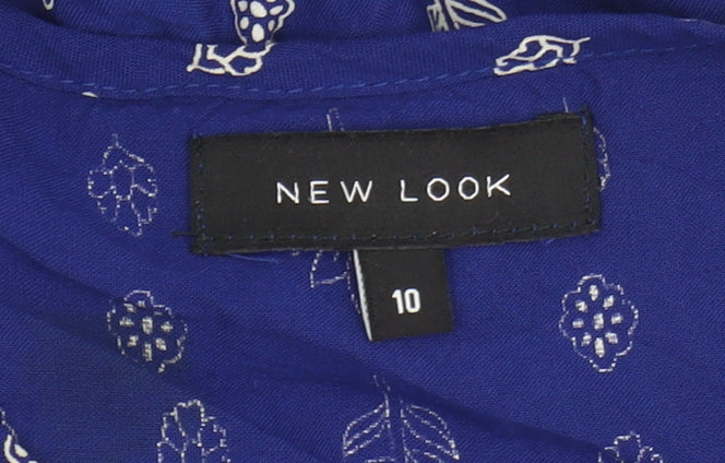New Look Women's Blue Floral Jumpsuit Size 10