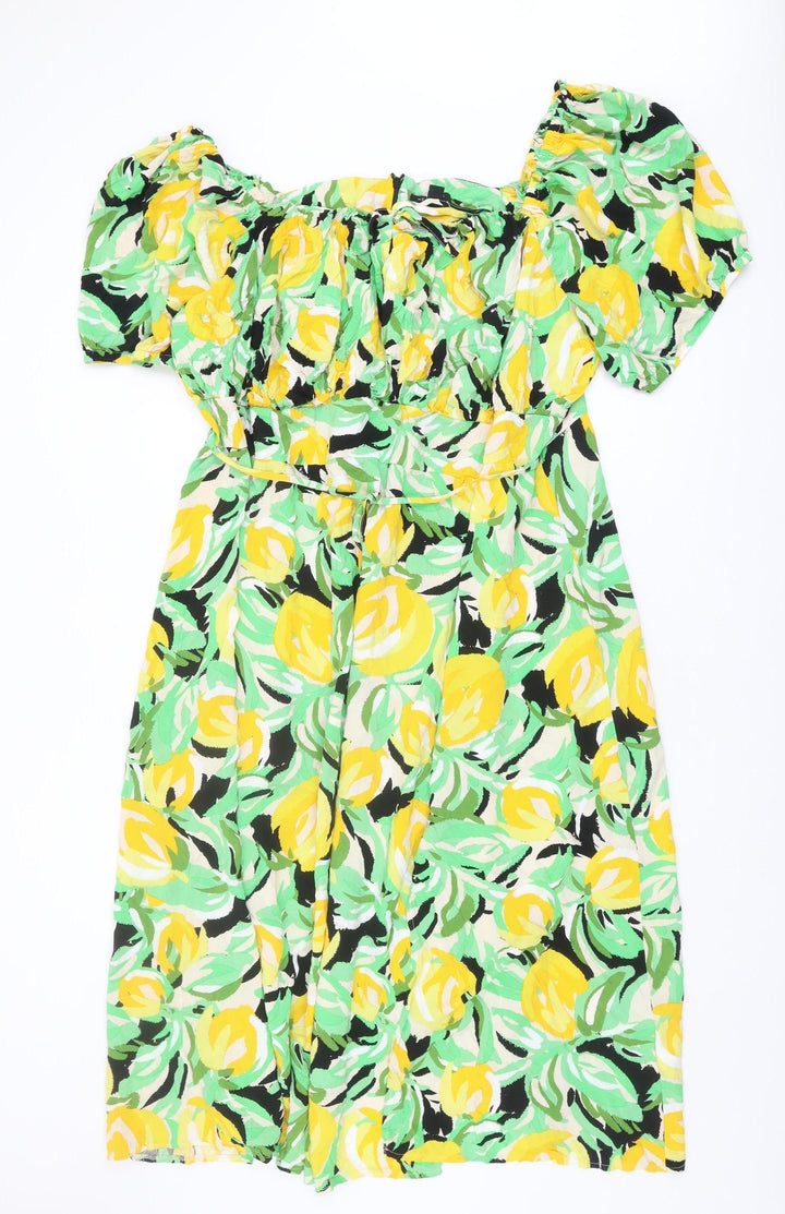New Look Women's Multicoloured Plus Floral Dress