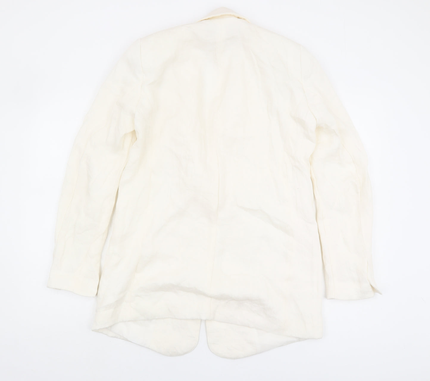 Zara Women's Ivory Blazer XS Viscose One-Button