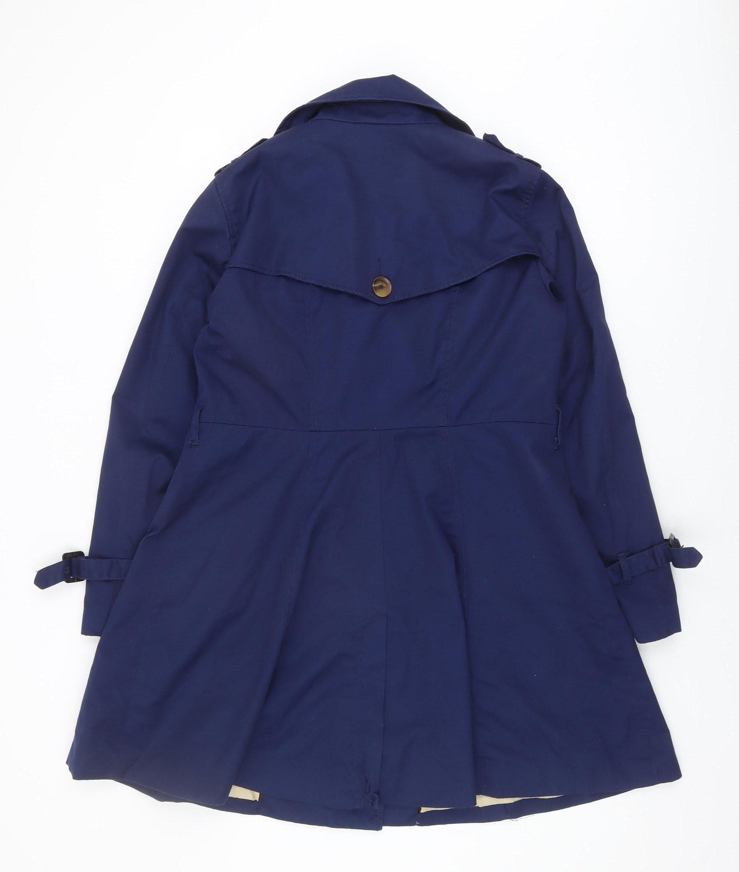 H&M Women's Blue Trench Coat, Size 14