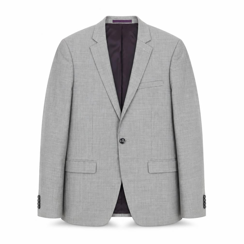 Front view of Topman Grey Slim Fit Men's Blazer, 38R, Formal Jacket