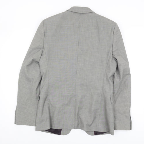 Topman Grey Slim Fit Men's Blazer, 38R, Formal Jacket