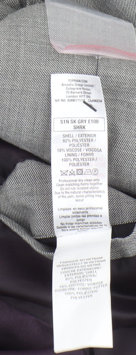 Topman Grey Slim Fit Men's Blazer, 38R, Formal Jacket