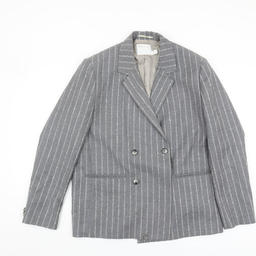 ASOS Unisex Grey Pinstripe Suit Jacket 38