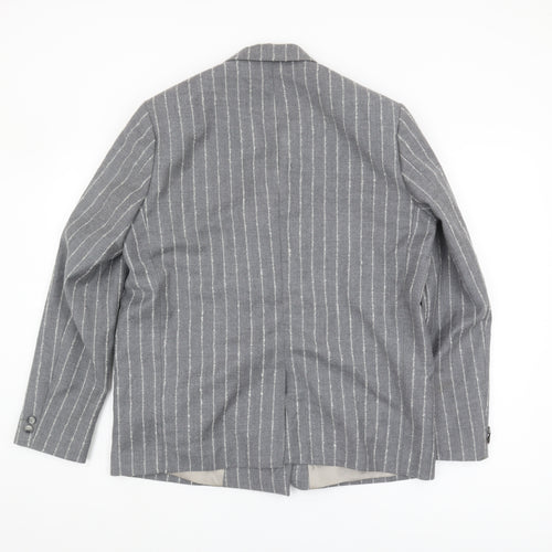 ASOS Unisex Grey Pinstripe Suit Jacket 38